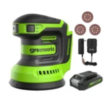 Greenworks POWERALL 24V Cordless 5” Orbital Sander with 2Ah Battery & Charger – $35.99