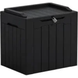 Greesum 31-Gallon Lockable Outdoor Storage Box in Dark Black for $22.49
