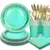 Gudvilla 168-Piece Black Paper Plates and Napkins for $9.77