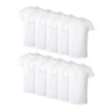 Hanes Best Cotton Stay-Tucked Undershirts 10-Pack for $23.98