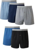 5-Pack Hanes Men’s Knit Boxers (Assorted) – $15