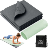 Hapbear Foldable Yoga Mat with Towel and Bag for $19.99