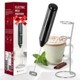HealSmart Kitchen Milk Frother with Stand (Black) – $3
