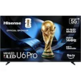 Hisense U6 Pro 55″ 4K Mini-LED Smart TV with Built-in Subwoofer for $597.99