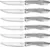 Hissf 4.5″ Stainless Steel Serrated Steak Knives Set for $7.99