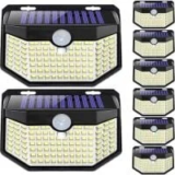 Hmcity 3-Mode 120-LED Motion Sensor Waterproof Solar Lights (8-Pack) for $21.49
