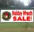 Holiday Wreath Sale Clearance Vinyl Sign for $10.88