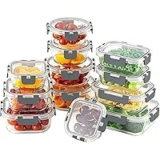 24-Pack HOMBERKING Borosilicate Glass Food Storage Containers for $29.50