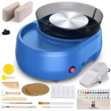 6-Inch Home Pottery Wheel with 2.2lb Air Dry Clay for $44.99