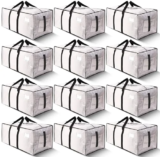 HOMESURE 12-Pack Heavy Duty Moving Bags with Zipper & Handles for $27.99