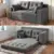 Homkdom Convertible Loveseat Sleeper in Grey for $100