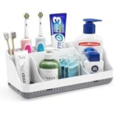 Homtalker 7-Slot Bathroom Counter Organizer & Storage – $9.99