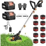 Hortihub 9000RPM Cordless Weed Wacker with 2x 4000mAh Batteries for $41.99