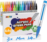 Hotu 6mm Non-Toxic Acrylic Paint Markers (36 Colors) for $11.49