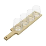 Houdini Wine Flight Tasting Board with 4 Glasses – $20