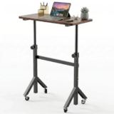 HUANUO 32-Inch Small Standing Desk with Wheels for $29.99