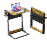 Huanuo Folding TV Tray Table in Rustic Brown for $35.99