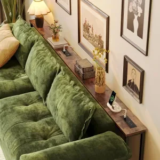 Huuger 102.4″ Sofa Table with Power Outlets for $80