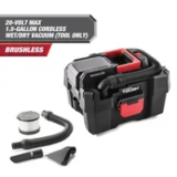 Hyper Tough 1.5-Gallon Wet Dry Vacuum, 20V Max, $17.50