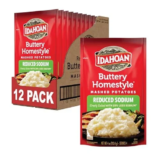 Idahoan Reduced Sodium Buttery Homestyle Mashed Potatoes, 4 Ounce (Pack of 12) for $11.88
