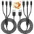 Idison 3-in-1 4ft USB Cable 2-Pack (USB-C, Lightning, MicroUSB) – $4.94