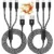 Idison 3-in-1 4ft USB-A to USB-C, Apple Lightning, MicroUSB Cable 2-Pack for $4.94
