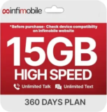 18-Month Infimobile Unlimited Talk & Text Plan with 15GB Data for $175