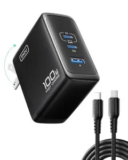 INIU 3-Port 100W USB-C GaN Wall Charger with Folding Plug for $17