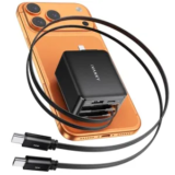 iVANKY 45W Retractable GaN 4-in-1 USB-C Wall Charger with Dual Cables for $16