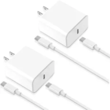 JAHMAI 2-Pack 6′ iPhone Fast Charging Wall Charger with USB-C Cables for $4.99