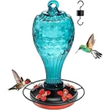 Jarkyfine 20oz Glass Hummingbird Feeder for $11.99
