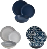 12-Piece Dinnerware Set in 3 Colors for $24 $24.00