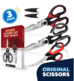 3-Pack Jeexi Ultra-Sharp Kitchen Scissors for $10