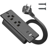 Jgstkcity Recessed Power Strip with 20W USB-C and 10′ Flat Extension Cord for $9.99