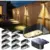 Jofios Waterproof Solar Powered Fence Lights (12-Pack) for $16.09