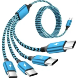 Jogrytece 4-in-1 Travel USB-C Charging Cord (Blue) – $4.99