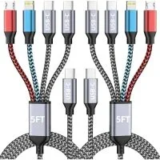 Jogrytece 5ft 4-in-1 USB-C Multi Charging Cable (2-Pack) for $5.69