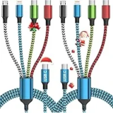 Jogrytece 5ft Dual Type-C 4-in-1 Multi Charging Cable for $6.31