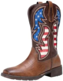 Jousen Men’s Retro Square Toe Cowboy Boots $15 (50% Off)