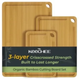 Set of 3 Keechee Reversible Bamboo Cutting Boards for $15