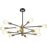 KEILAIMO Modern 12-Light Adjustable Sputnik Chandelier for $35.99