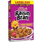 Kellogg’s Raisin Bran High Fiber Cereal 20.9oz $6.58
