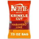 Kettle Brand Habanero Lime Krinkle Cut Potato Chips 7.5-Oz for $1.94