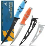Kexmo 7″ & 9″ Corrosion Resistant Fishing Fillet Knife Set for $24.99