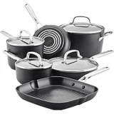 KitchenAid 10-Piece Hard Nonstick Cookware Set for $209.99