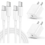 Kitminun 20W USB-C Charger 2-Pack with 2x 6ft USB-C Cables – $5.99