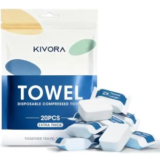 20-Pack Kivora Extra Thick Compressed Towels for $4.99