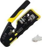 Klein 80024 Ratcheting Data Cable and RJ45 Crimp Tool with 50 CAT6 Plugs for $49.97