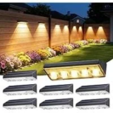 Kooper Warm White & 9-Color Solar Powered Fence Lights (8-Pack) for $19.49