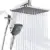 Kosnew 12″ Chrome Rainfall Shower Head with Magnetic Handheld Spray for $39.99